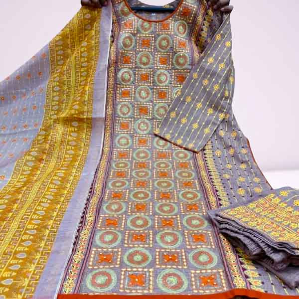 Stitched Cotton Printed Salwar Kameez For Women - 3 Piece Dress