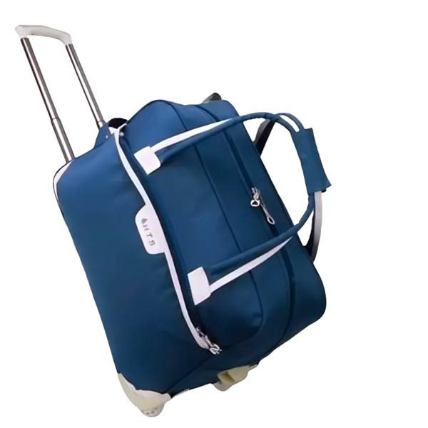 HTS Large Capacity 20 Inch Travel Duffle Trolley Bag – Blue Color