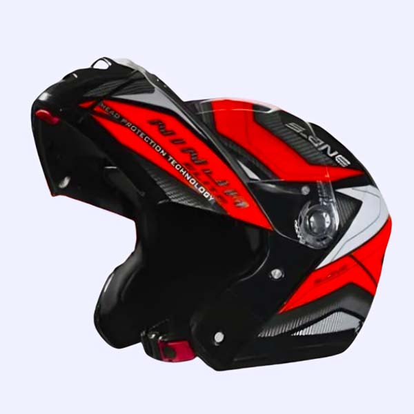 Studds Ninja D4  Full Face Bike Helmet  Red & Black