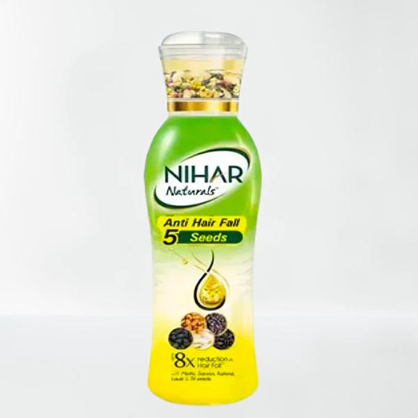 Nihar Naturals Anti Hair Fall 5 Seeds Hair Oil - নিহার ন্যাচারাল অ্যান্টি হেয়ার ফল 5 বীজের তেল