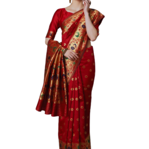 Stylish & Glorious Printed Silk Saree With Blouse Piece For Women