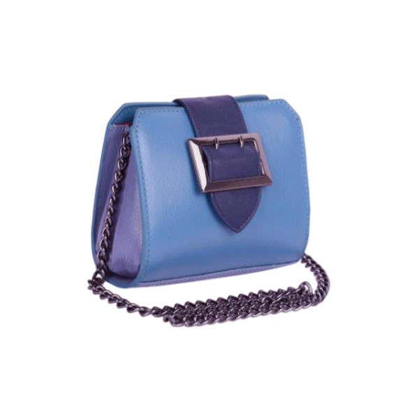 Blue Genuine Leather Taaga Purse