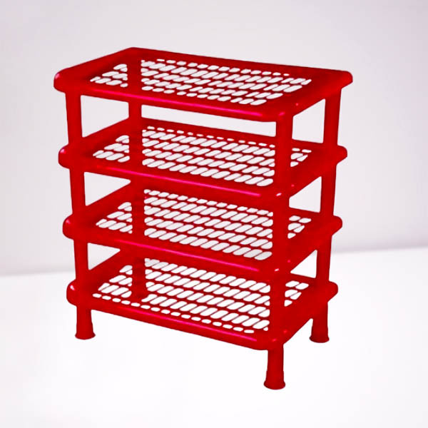 Shoe Rack Red 4 Step - Red