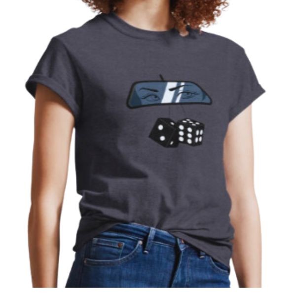 Dipping Rear View Mirror With Dices Classic T-Shirt