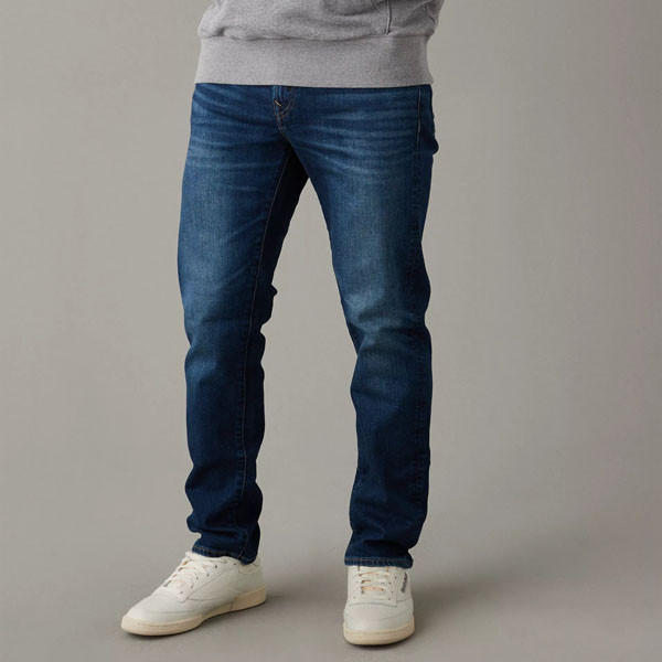 American Eagle Outfitters Men Mid Rise Blue Jeans