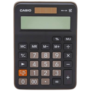 Casio MX-12B-BK Desktop Calculator - 12 Digit