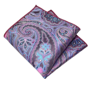 Luxury Polyester Yarn Handkerchief Paisley Suit Pocket Square 25*25cm For Men's