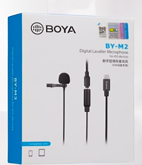 BOYA BY-M2 Lavalier Microphone for iOS - Microphone