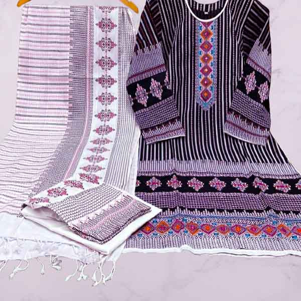 Stitched Cotton Printed Salwar Kameez For Women - 3 Piece