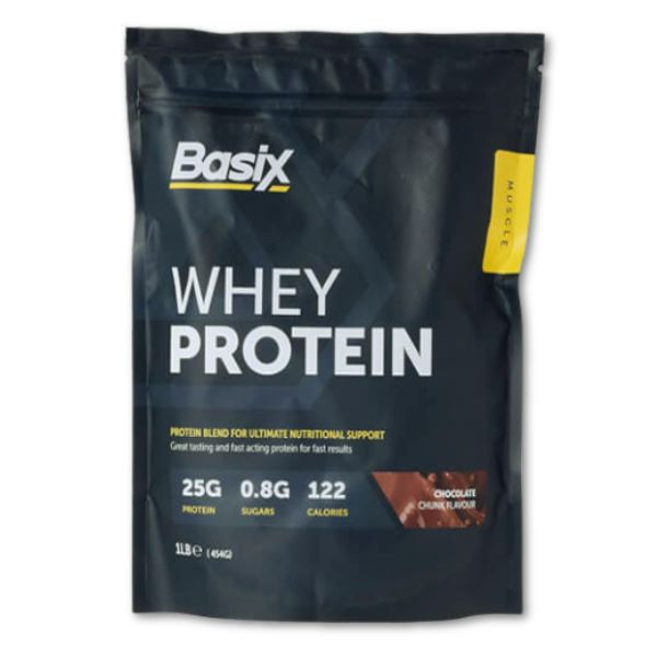 BASIX-NUTRITION BASIX WHEY PROTEIN MANUFACTURED FLAVOUR CHOCOLATE