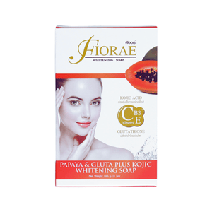 Fiorae Papaya & Gluta Plus Kojic Whitening Soap - Thailand