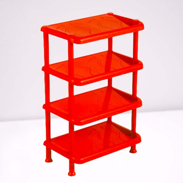 Premium Shoe Rack Red 4 Step - Red