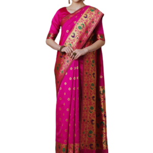 Stylish & Glorious Printed Silk Saree With Blouse Piece For Women